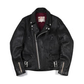 May club -【Addict Clothes】AD-02 Sheepskin Double Riders Jacket - Black(茶芯)